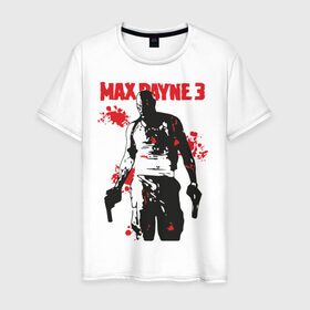 Мужская футболка хлопок с принтом Max Payne (3) в Петрозаводске, 100% хлопок | прямой крой, круглый вырез горловины, длина до линии бедер, слегка спущенное плечо. | max | max payne | payne | макс | макс пейн | пейн
