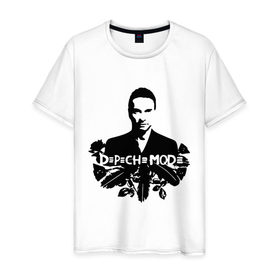 Мужская футболка хлопок с принтом Depeche mode (7) в Петрозаводске, 100% хлопок | прямой крой, круглый вырез горловины, длина до линии бедер, слегка спущенное плечо. | depeche mode | rock | депеш мод | рок | электронная музыка