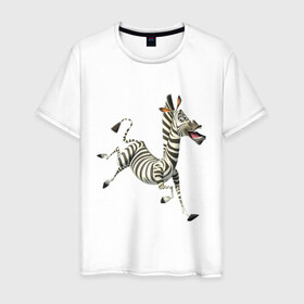Мужская футболка хлопок с принтом Мадагаскар в Петрозаводске, 100% хлопок | прямой крой, круглый вырез горловины, длина до линии бедер, слегка спущенное плечо. | 