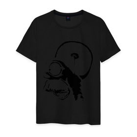 Мужская футболка хлопок с принтом Гомер в Петрозаводске, 100% хлопок | прямой крой, круглый вырез горловины, длина до линии бедер, слегка спущенное плечо. | гомер