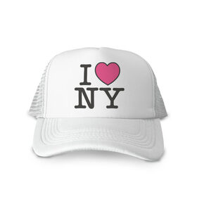 Кепка тракер с сеткой с принтом I Love NY - Я люблю Нью-Йорк в Петрозаводске, трикотажное полотно; задняя часть — сетка | длинный козырек, универсальный размер, пластиковая застежка | i love | i love ny | new york | new york. america | америка | американский | нью йорк | я люблю нью йорк