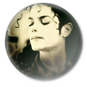 Значок с принтом Майкл Джексон в Петрозаводске,  металл | круглая форма, металлическая застежка в виде булавки | billie jean | billy jean | michael jackson | майкл джексон