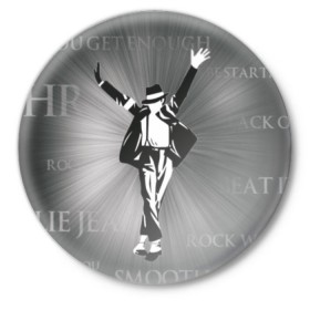 Значок с принтом MJ в Петрозаводске,  металл | круглая форма, металлическая застежка в виде булавки | billie jean | billy jean | michael jackson | майкл джексон