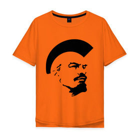 Мужская футболка хлопок Oversize с принтом Ленин Панк в Петрозаводске, 100% хлопок | свободный крой, круглый ворот, “спинка” длиннее передней части | pank | punk | punks | punks not dead | ирокез | панк | панки