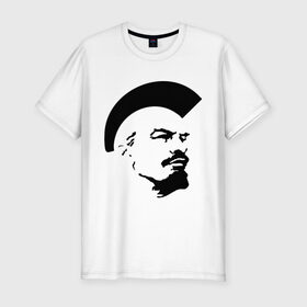Мужская футболка премиум с принтом Ленин Панк в Петрозаводске, 92% хлопок, 8% лайкра | приталенный силуэт, круглый вырез ворота, длина до линии бедра, короткий рукав | pank | punk | punks | punks not dead | ирокез | панк | панки