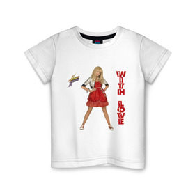 Детская футболка хлопок с принтом Hannah Montana в Петрозаводске, 100% хлопок | круглый вырез горловины, полуприлегающий силуэт, длина до линии бедер | hannah montana | хана монтана | ханна монтана