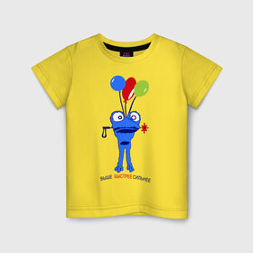 Детская футболка хлопок с принтом Зойч (2) в Петрозаводске, 100% хлопок | круглый вырез горловины, полуприлегающий силуэт, длина до линии бедер | 2014 | быстрее | выше | зоич | зойч | игры | олимпиада | сильнее | символ олимпиады | сочи