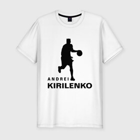 Мужская футболка премиум с принтом Basketball Star - Andrei Kirilenko в Петрозаводске, 92% хлопок, 8% лайкра | приталенный силуэт, круглый вырез ворота, длина до линии бедра, короткий рукав | 