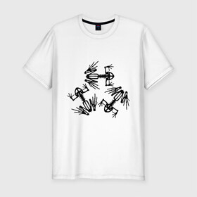 Мужская футболка премиум с принтом Магические лягушки в Петрозаводске, 92% хлопок, 8% лайкра | приталенный силуэт, круглый вырез ворота, длина до линии бедра, короткий рукав | 