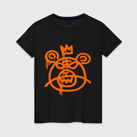 Женская футболка хлопок с принтом МИШКА from NY в Петрозаводске, 100% хлопок | прямой крой, круглый вырез горловины, длина до линии бедер, слегка спущенное плечо | from ny | медведь | медвежонок | мишка | нью йорк