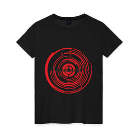 Женская футболка хлопок с принтом Pendulum в Петрозаводске, 100% хлопок | прямой крой, круглый вырез горловины, длина до линии бедер, слегка спущенное плечо | drum | pendulum | pendulumdram | драм