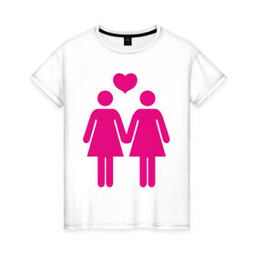 Женская футболка хлопок с принтом Для девочек в Петрозаводске, 100% хлопок | прямой крой, круглый вырез горловины, длина до линии бедер, слегка спущенное плечо | девочки | для девочек | любовь | сердечко | сердце