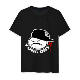 Мужская футболка хлопок с принтом Yung Onix в Петрозаводске, 100% хлопок | прямой крой, круглый вырез горловины, длина до линии бедер, слегка спущенное плечо. | gangsta | gansta | hip | hip hop | hop | rap | оникс | рэп | рэпчина | хип | хип хоп | хипхоп | хоп