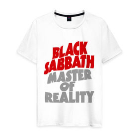Мужская футболка хлопок с принтом Black Sabbath. Master of reality в Петрозаводске, 100% хлопок | прямой крой, круглый вырез горловины, длина до линии бедер, слегка спущенное плечо. | Тематика изображения на принте: heavy metal | metal | muse | rock | trash metal | альтернатива | квартет | лица | метал | рок | рок группа | рок группы | трэш метал | хеви метал
