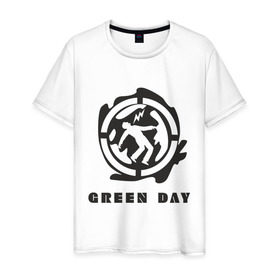 Мужская футболка хлопок с принтом Green_Day (4) в Петрозаводске, 100% хлопок | прямой крой, круглый вырез горловины, длина до линии бедер, слегка спущенное плечо. | green day