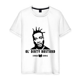 Мужская футболка хлопок с принтом Ol Dirty Bastard в Петрозаводске, 100% хлопок | прямой крой, круглый вырез горловины, длина до линии бедер, слегка спущенное плечо. | gangsta | gansta | hip | hip hop | hop | rap | рэп | рэпчина | хип | хип хоп | хипхоп | хоп