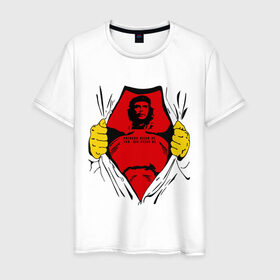 Мужская футболка хлопок с принтом Мой кумир Che Guevara в Петрозаводске, 100% хлопок | прямой крой, круглый вырез горловины, длина до линии бедер, слегка спущенное плечо. | Тематика изображения на принте: че гевара