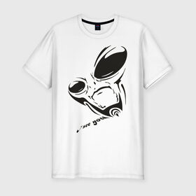 Мужская футболка премиум с принтом Alien I see you в Петрозаводске, 92% хлопок, 8% лайкра | приталенный силуэт, круглый вырез ворота, длина до линии бедра, короткий рукав | alien | i see you | гуманоиды | инопланетянин | летающая тарелка | нло | пришельцы | я тебя вижу