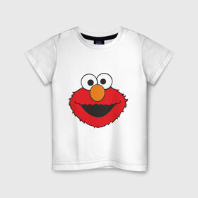 Детская футболка хлопок с принтом Elmo в Петрозаводске, 100% хлопок | круглый вырез горловины, полуприлегающий силуэт, длина до линии бедер | малыш элмо с улицы сезам.elmo | мапет шоу | маппет шоу | элмо