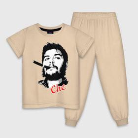 Детская пижама хлопок с принтом Че Гевара с сигарой в Петрозаводске, 100% хлопок |  брюки и футболка прямого кроя, без карманов, на брюках мягкая резинка на поясе и по низу штанин
 | che | guevara | гевара | куба | личность | революция | че