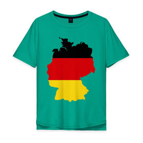 Мужская футболка хлопок Oversize с принтом Германия (Germany) в Петрозаводске, 100% хлопок | свободный крой, круглый ворот, “спинка” длиннее передней части | germany | германия | государство | европа | европейский | немцы | флаг