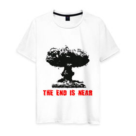Мужская футболка хлопок с принтом 2012 - Конец близок в Петрозаводске, 100% хлопок | прямой крой, круглый вырез горловины, длина до линии бедер, слегка спущенное плечо. | Тематика изображения на принте: атомная бомба | бомба | взрыв | катастрофа | конец близок | ядерный взрыв