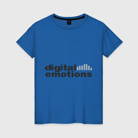 Женская футболка хлопок с принтом Цифровые эмоции в Петрозаводске, 100% хлопок | прямой крой, круглый вырез горловины, длина до линии бедер, слегка спущенное плечо | эквалайзер