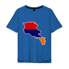 Мужская футболка хлопок Oversize с принтом Armenia map в Петрозаводске, 100% хлопок | свободный крой, круглый ворот, “спинка” длиннее передней части | armenia | armenia map | armenia mapкарта армении | map | армения | армения карта | армянин