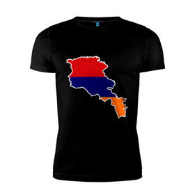 Мужская футболка премиум с принтом Armenia map в Петрозаводске, 92% хлопок, 8% лайкра | приталенный силуэт, круглый вырез ворота, длина до линии бедра, короткий рукав | armenia | armenia map | armenia mapкарта армении | map | армения | армения карта | армянин