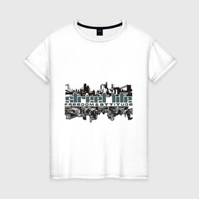 Женская футболка хлопок с принтом Street life в Петрозаводске, 100% хлопок | прямой крой, круглый вырез горловины, длина до линии бедер, слегка спущенное плечо | street life | urban style | уличная жизнь | уличный стиль | урбан стайл