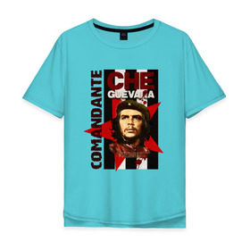 Мужская футболка хлопок Oversize с принтом Che Guevara (4) в Петрозаводске, 100% хлопок | свободный крой, круглый ворот, “спинка” длиннее передней части | че гевара