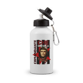 Бутылка спортивная с принтом Che Guevara (4) в Петрозаводске, металл | емкость — 500 мл, в комплекте две пластиковые крышки и карабин для крепления | че гевара