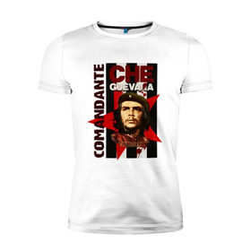 Мужская футболка премиум с принтом Che Guevara (4) в Петрозаводске, 92% хлопок, 8% лайкра | приталенный силуэт, круглый вырез ворота, длина до линии бедра, короткий рукав | че гевара