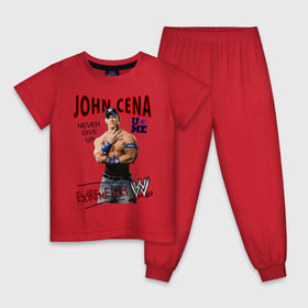 Детская пижама хлопок с принтом John Cena Extreme Rules в Петрозаводске, 100% хлопок |  брюки и футболка прямого кроя, без карманов, на брюках мягкая резинка на поясе и по низу штанин
 | wwe | бои без правил | джон сина
