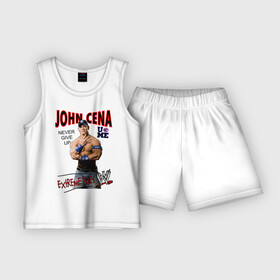 Детская пижама с шортами хлопок с принтом John Cena Extreme Rules в Петрозаводске,  |  | wwe | бои без правил | джон сина