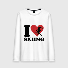 Мужской лонгслив хлопок с принтом I love skiing - Я люблю кататься на лыжах в Петрозаводске, 100% хлопок |  | Тематика изображения на принте: i love | love skiing | зима | зимние виды спорта | каткться | лыжи | лыжник | люблю лыжи