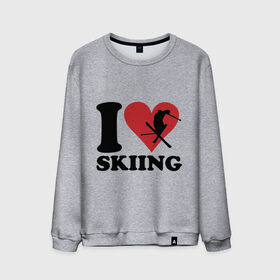 Мужской свитшот хлопок с принтом I love skiing - Я люблю кататься на лыжах в Петрозаводске, 100% хлопок |  | Тематика изображения на принте: i love | love skiing | зима | зимние виды спорта | каткться | лыжи | лыжник | люблю лыжи
