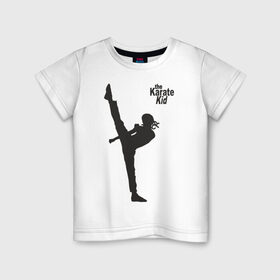 Детская футболка хлопок с принтом Карате пацан в Петрозаводске, 100% хлопок | круглый вырез горловины, полуприлегающий силуэт, длина до линии бедер | карате пацан | каратэ пацан