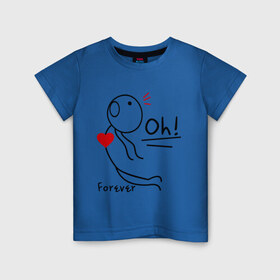 Детская футболка хлопок с принтом Магнит для сердца (мужская) в Петрозаводске, 100% хлопок | круглый вырез горловины, полуприлегающий силуэт, длина до линии бедер | love forever | вечная | для влюбленных | для двоих | для пар | любимый | любовь | отношения | пара