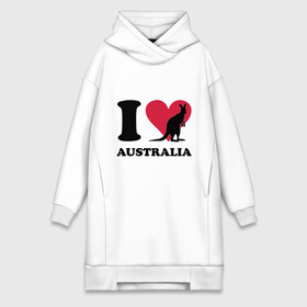 Платье-худи хлопок с принтом I love Australia в Петрозаводске,  |  | i love | i love australia | кенгуру | я люблю | я люблю австралию