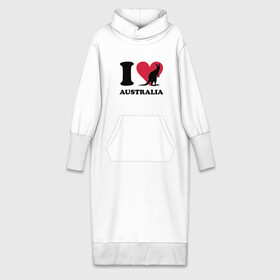 Платье удлиненное хлопок с принтом I love Australia в Петрозаводске,  |  | i love | i love australia | кенгуру | я люблю | я люблю австралию