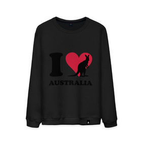 Мужской свитшот хлопок с принтом I love Australia в Петрозаводске, 100% хлопок |  | i love | i love australia | кенгуру | я люблю | я люблю австралию