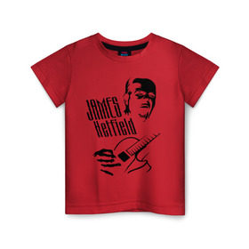 Детская футболка хлопок с принтом Metallica (Джеймс Хэтфилд) в Петрозаводске, 100% хлопок | круглый вырез горловины, полуприлегающий силуэт, длина до линии бедер | Тематика изображения на принте: металлика