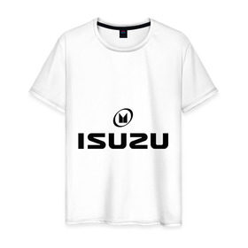 Мужская футболка хлопок с принтом Isuzu в Петрозаводске, 100% хлопок | прямой крой, круглый вырез горловины, длина до линии бедер, слегка спущенное плечо. | auto | izuzu | авто | автобренды | автобрэнды | автомобиль | автомобильные | тачки