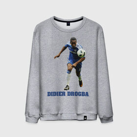 Мужской свитшот хлопок с принтом Didier Drogba - Chelsea в Петрозаводске, 100% хлопок |  | 