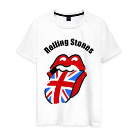 Мужская футболка хлопок с принтом Rolling Stones (3) в Петрозаводске, 100% хлопок | прямой крой, круглый вырез горловины, длина до линии бедер, слегка спущенное плечо. | rolling stones
