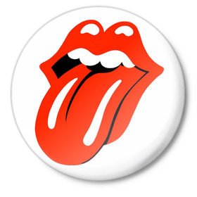 Значок с принтом The Rolling Stones (2) в Петрозаводске,  металл | круглая форма, металлическая застежка в виде булавки | rolling stones