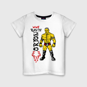 Детская футболка хлопок с принтом WWE Randy ORTON в Петрозаводске, 100% хлопок | круглый вырез горловины, полуприлегающий силуэт, длина до линии бедер | mixfight | wwe | бои без правил | микс файт | миксфайт | рестлер | рэнди