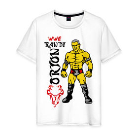 Мужская футболка хлопок с принтом WWE Randy ORTON в Петрозаводске, 100% хлопок | прямой крой, круглый вырез горловины, длина до линии бедер, слегка спущенное плечо. | mixfight | wwe | бои без правил | микс файт | миксфайт | рестлер | рэнди