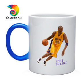 Кружка хамелеон с принтом Kobe Bryant - Lakers в Петрозаводске, керамика | меняет цвет при нагревании, емкость 330 мл | kobe bryant | lakers | nba | баскет | коби брайнт | нба